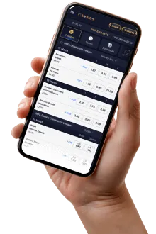 Mobile casino interface showing game lobby